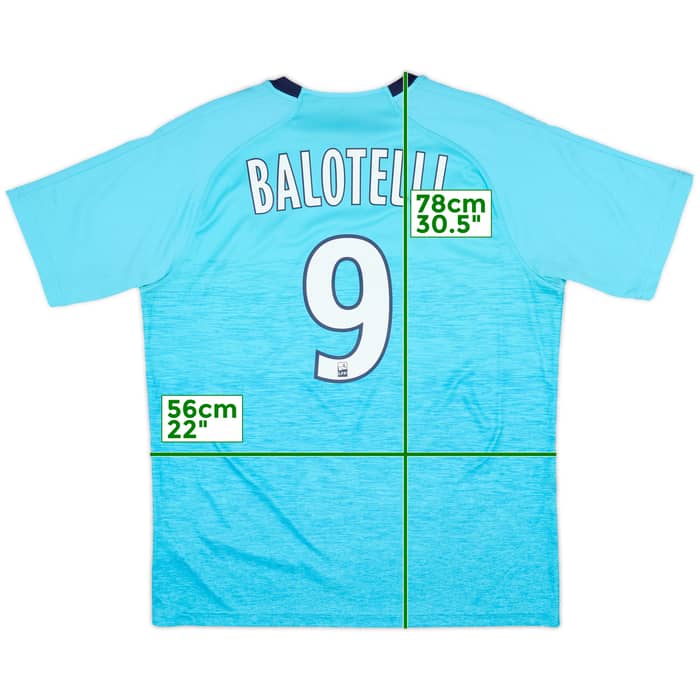 2018-19 Olympique Marseille Third Shirt Balotelli #9 - 8/10 - (XL)