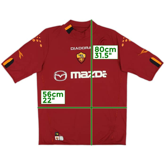 2003-04 Roma Home Shirt Totti #10 - 4/10 - (L)