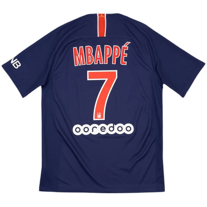 2018-19 Paris Saint-Germain Home Shirt Mbappe #7 - 8/10 - (M)