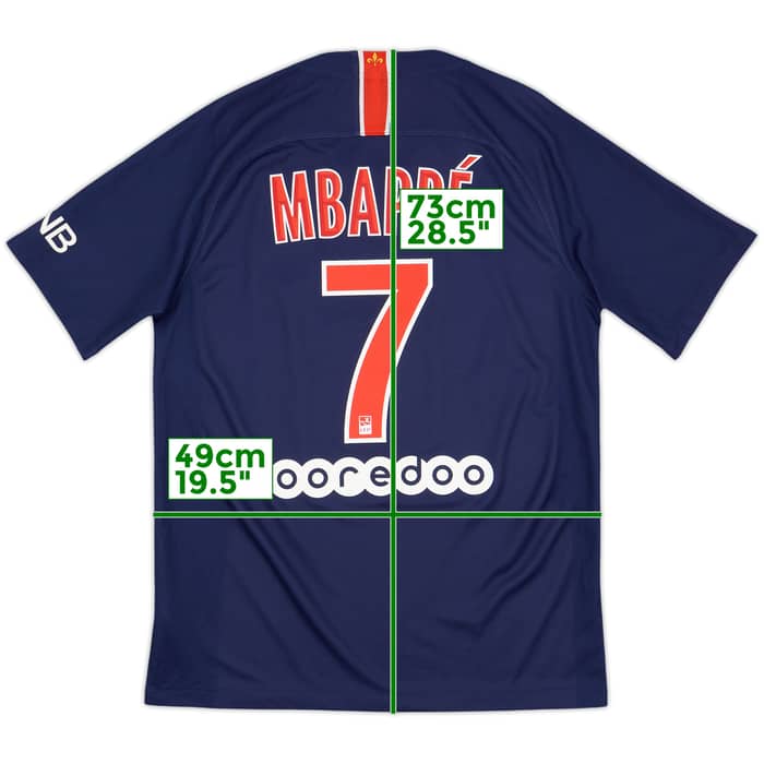 2018-19 Paris Saint-Germain Home Shirt Mbappe #7 - 8/10 - (M)