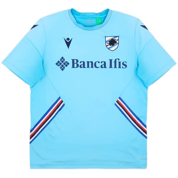 2020-21 Sampdoria Macron Player Issue Training Shirt #10 - 4/10 - (L)
