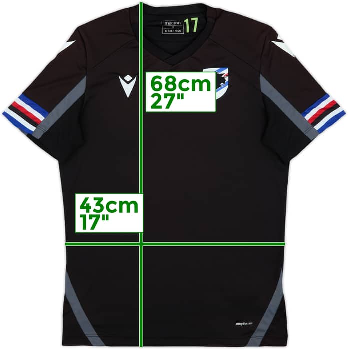 2021-22 Sampdoria Player Issue Macron Training Shirt #17 - 7/10 - (S)