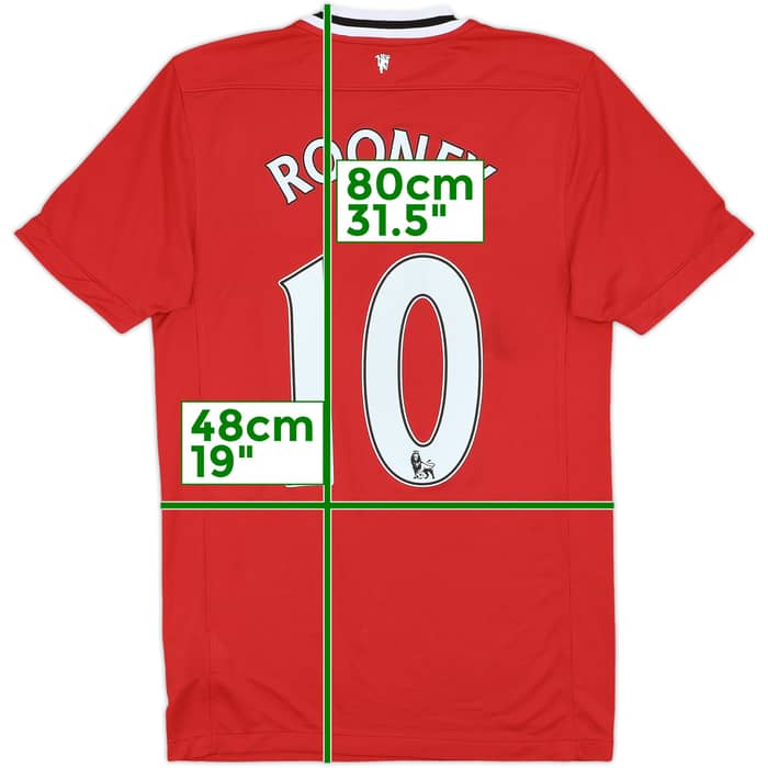 2011-12 Manchester United Home Shirt Rooney #10 - 7/10 - (S)