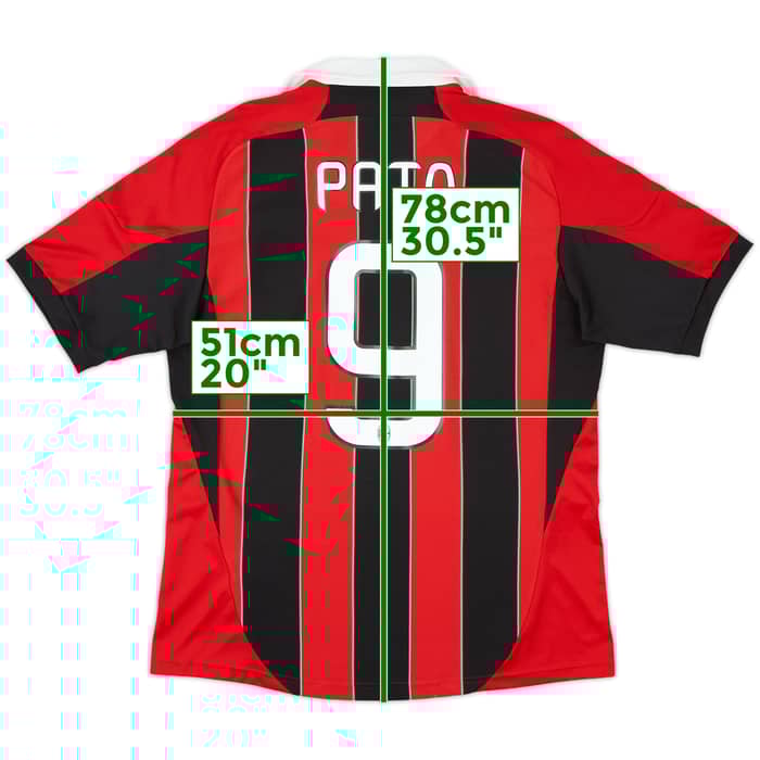 2012-13 AC Milan Home Shirt Pato #9 - 7/10 - (L)