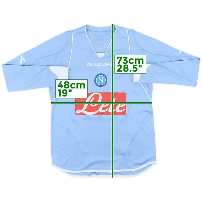 2007-08 Napoli Home L/S Shirt - 5/10 - (M)