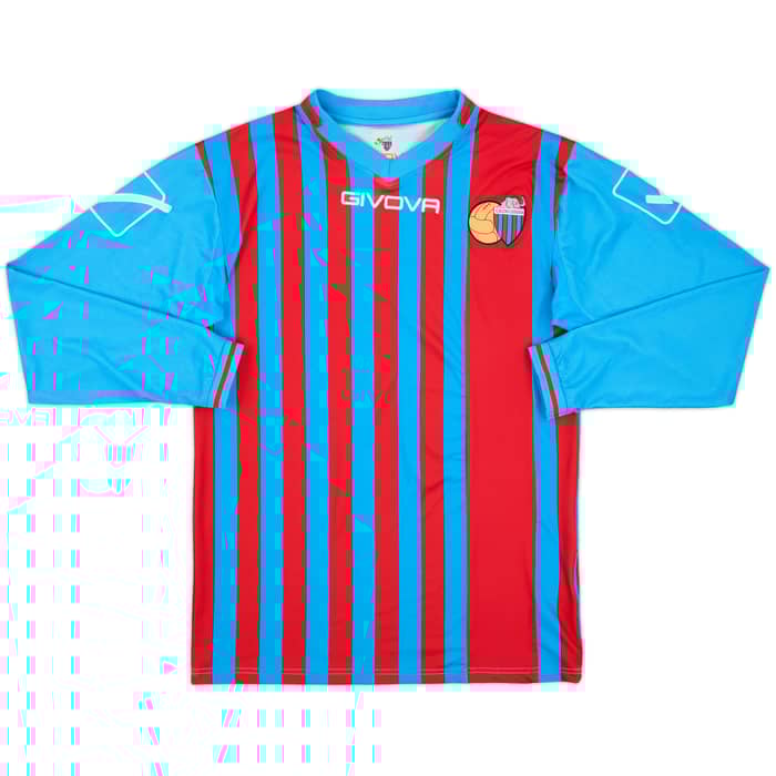 2013-14 Catania Home L/S Shirt - 9/10 - (L)