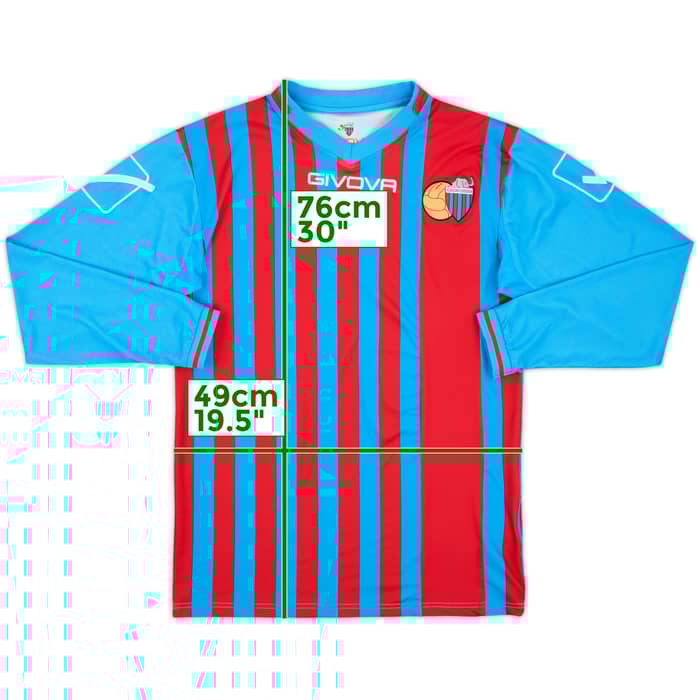 2013-14 Catania Home L/S Shirt - 9/10 - (L)