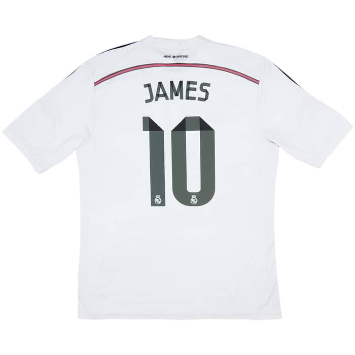 2014-15 Real Madrid Home Shirt James #10 - 6/10 - (XL)