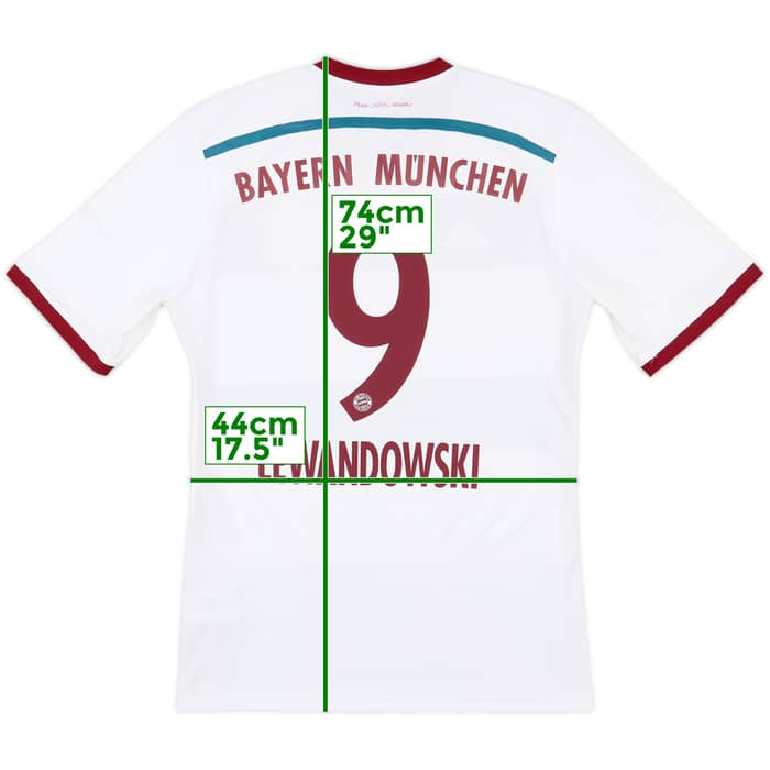 2014-15 Bayern Munich Away Shirt Lewandowski #9 - 7/10 - (M)