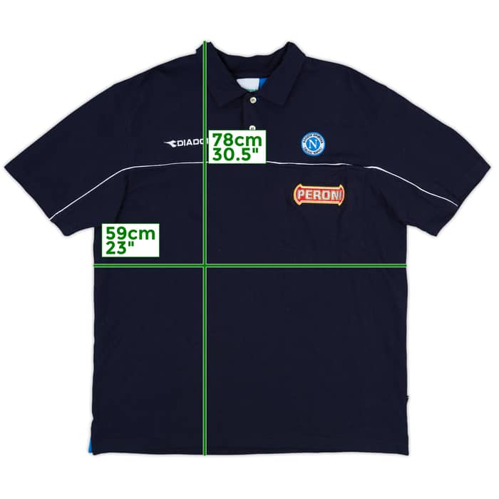 2000-01 Napoli Diadora Polo Shirt - 10/10 - (XL)