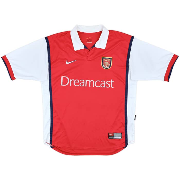 1999-00 Arsenal Home Shirt Bergkamp #10 - 7/10 - (L)