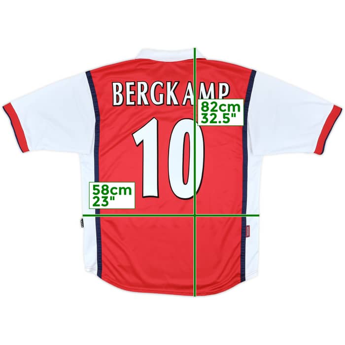 1999-00 Arsenal Home Shirt Bergkamp #10 - 7/10 - (L)