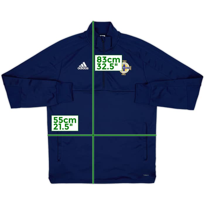 2017-18 Northern Ireland adidas 1/4 Zip Training Top - 9/10 - (L)