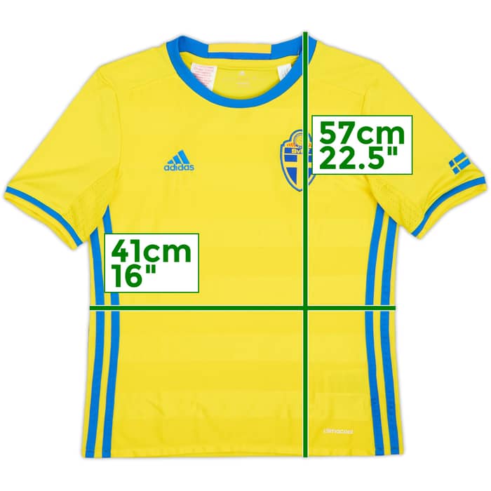 2016-17 Sweden Home Shirt - 9/10 - (M.Boys)