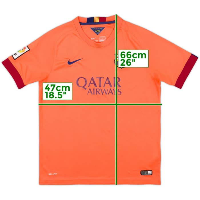 2014-15 Barcelona Away Shirt - 7/10 - (XL.Boys)