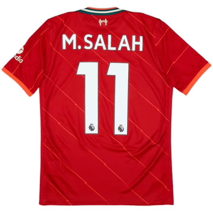2021-22 Liverpool Home Shirt M.Salah #11 - 9/10 - (L.Boys)