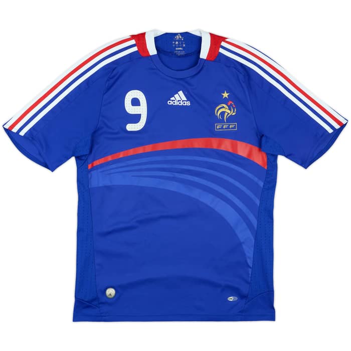 2007-08 France Home Shirt Benzema #9 - 7/10 - (S)
