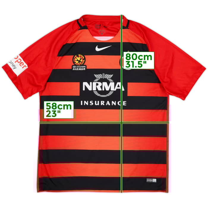 2016-17 Western Sydney Wanderers Home Shirt - 9/10 - (XL)