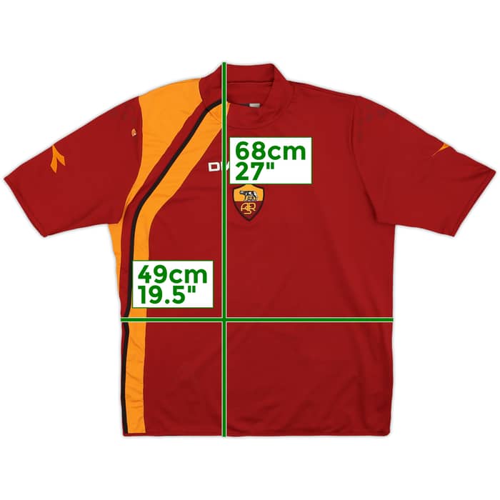2005-06 Roma Home Shirt #9 - 4/10 - (M)