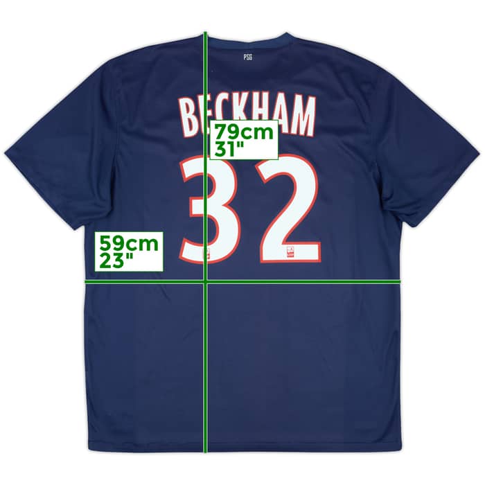 2012-13 Paris Saint-Germain Home Shirt Beckham #32 - 8/10 - (XL)