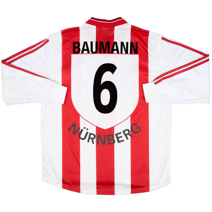 1998-99 Nurnberg Signed Away L/S Shirt Baumann #6 - 5/10 - (XL)