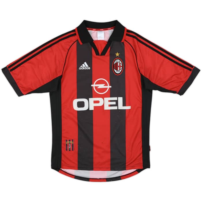 1998-00 AC Milan Home Shirt Maldini #3 - 7/10 - (S)