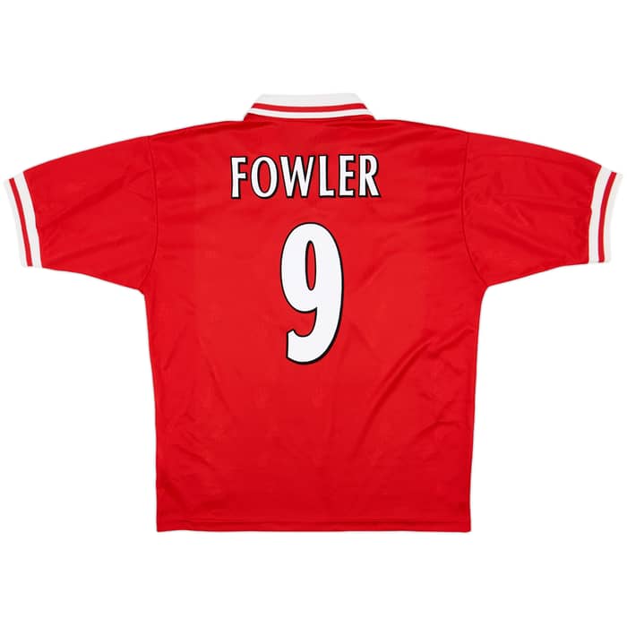 1996-98 Liverpool Home Shirt Fowler #9 - 9/10 - (L)