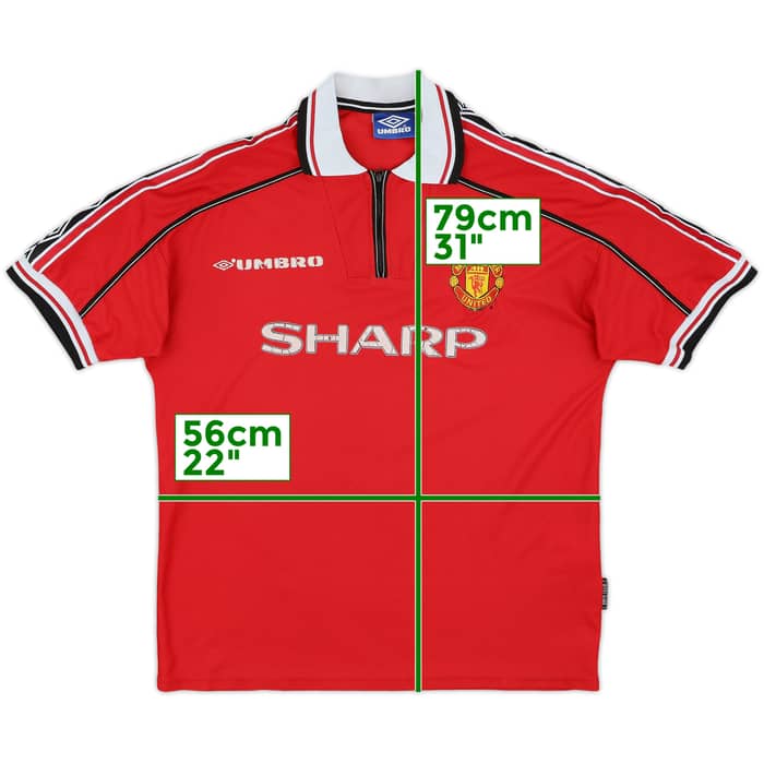 1998-00 Manchester United Home Shirt - 5/10 - (L)