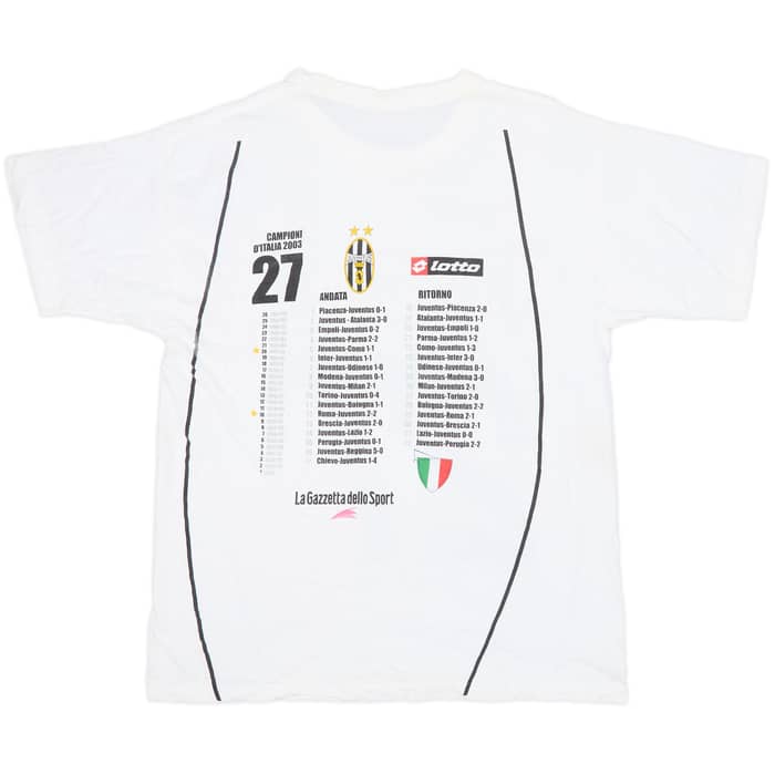 2002-03 Juventus Lotto 'Campioni D'Italia 2003' Graphic Tee - 8/10 - (XL)