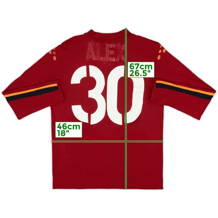 2003-04 Roma Home L/S Shirt Alex #30 - 4/10 - (M)