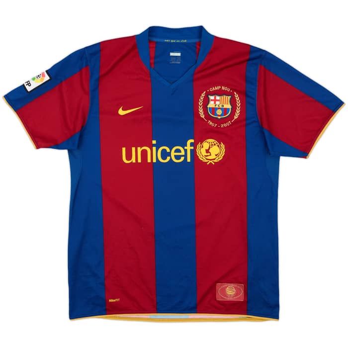 2007-08 Barcelona Home Shirt Ronaldinho #10 - 7/10 - (L)