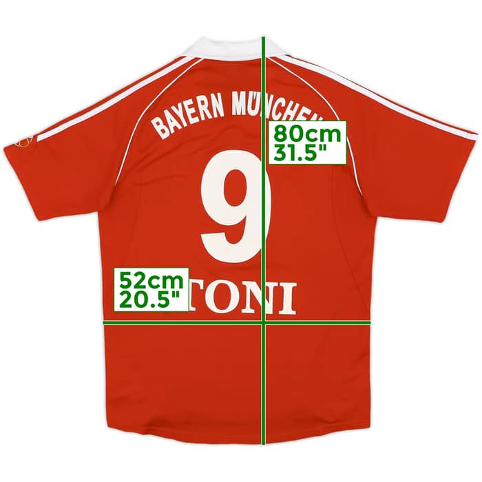 2006-07 Bayern Munich Home Shirt Toni #9 - 8/10 - (S)