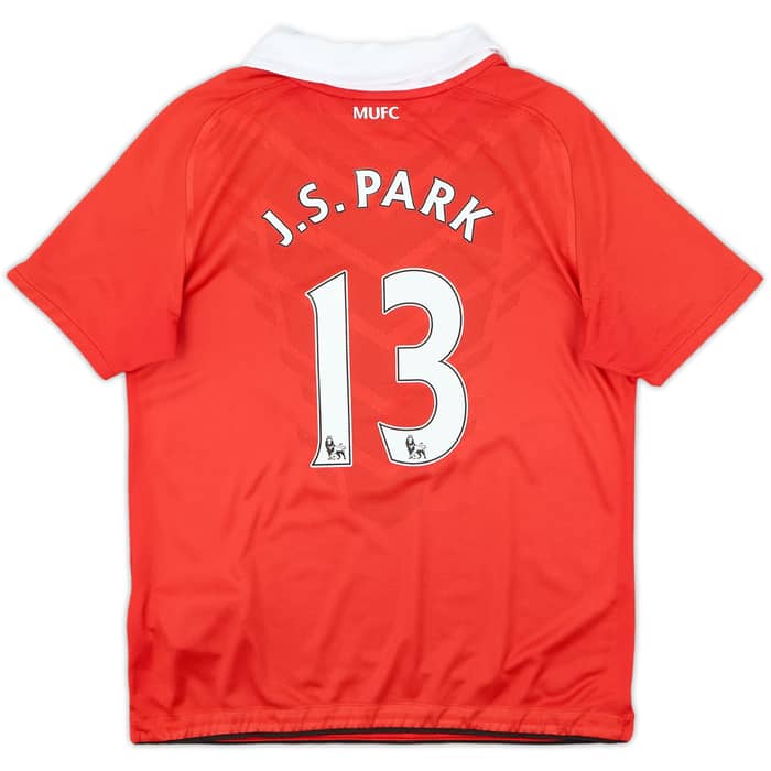 2010-11 Manchester United Home Shirt J.S.Park #13 - 9/10 - (M.Boys)