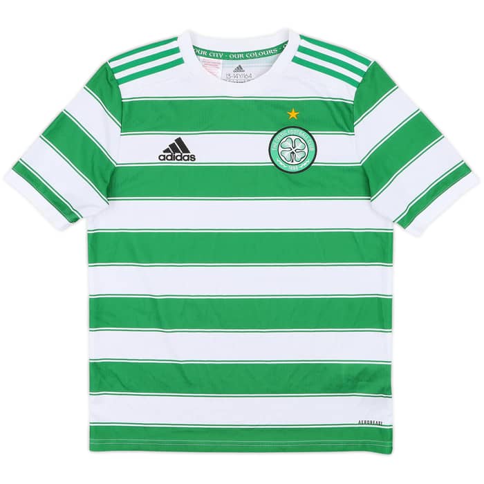 2021-22 Celtic Home Shirt - 10/10 - (L.Boys)