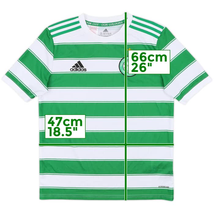 2021-22 Celtic Home Shirt - 10/10 - (L.Boys)