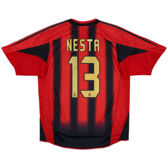 2004-05 AC Milan Home Shirt Nesta #13 - 8/10 - (L)