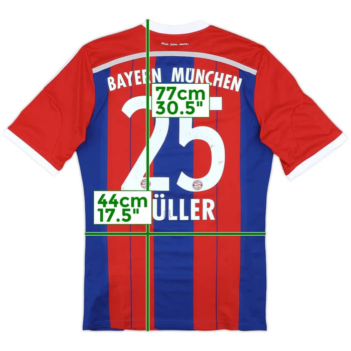 2014-15 Bayern Munich Home Shirt Muller #25 - 6/10 - (M)