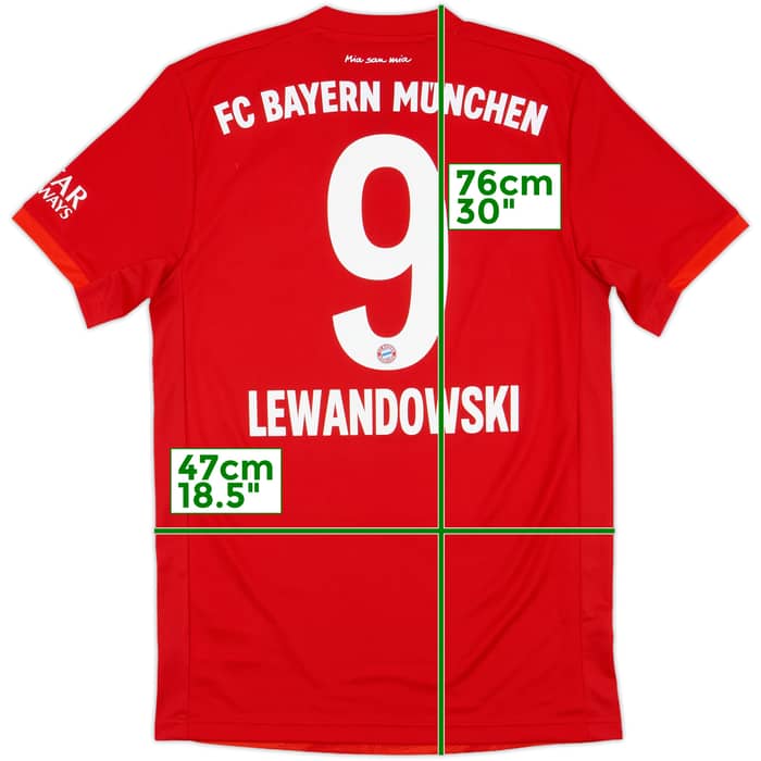 2019-20 Bayern Munich Home Shirt Lewandowski #9 - 9/10 - (S)