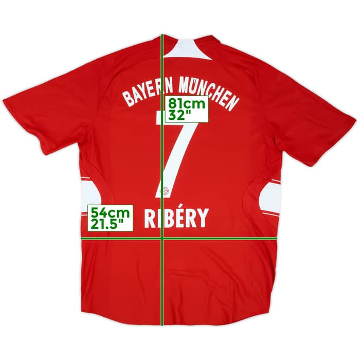 2007-08 Bayern Munich Home Shirt Ribery #7 - 8/10 - (L)