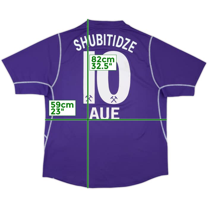 2003-04 Erzgebirge Aue Home Shirt Shubitidze #10 - 8/10 - (XXL)
