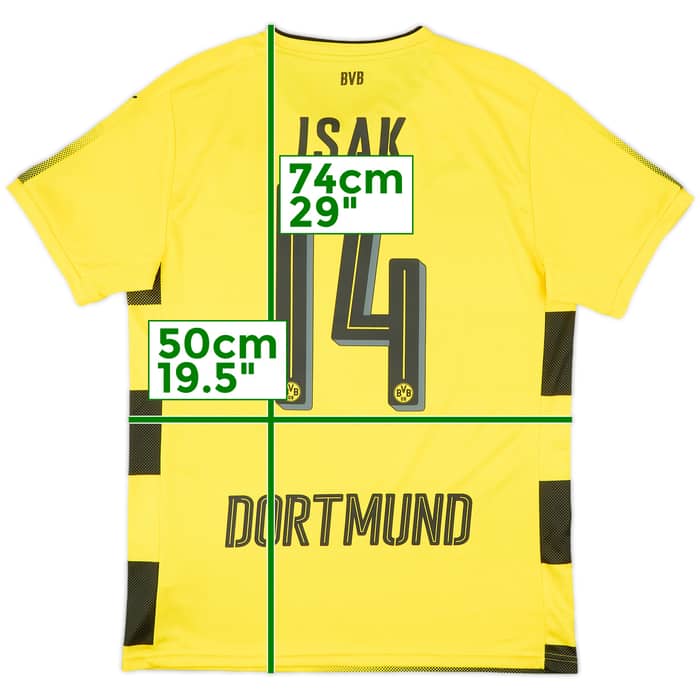 2017-18 Borussia Dortmund Home Shirt Isak #14 - 8/10 - (M)