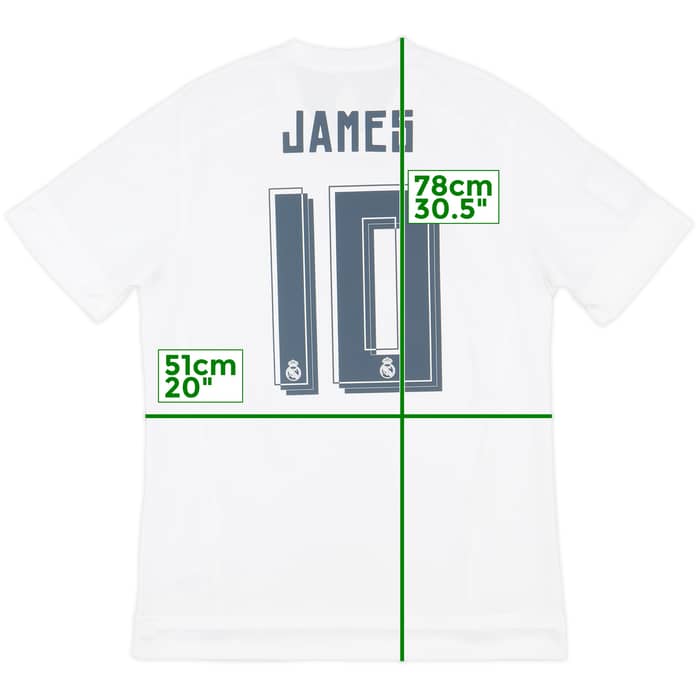 2015-16 Real Madrid Home Shirt James #10 - 8/10 - (L)