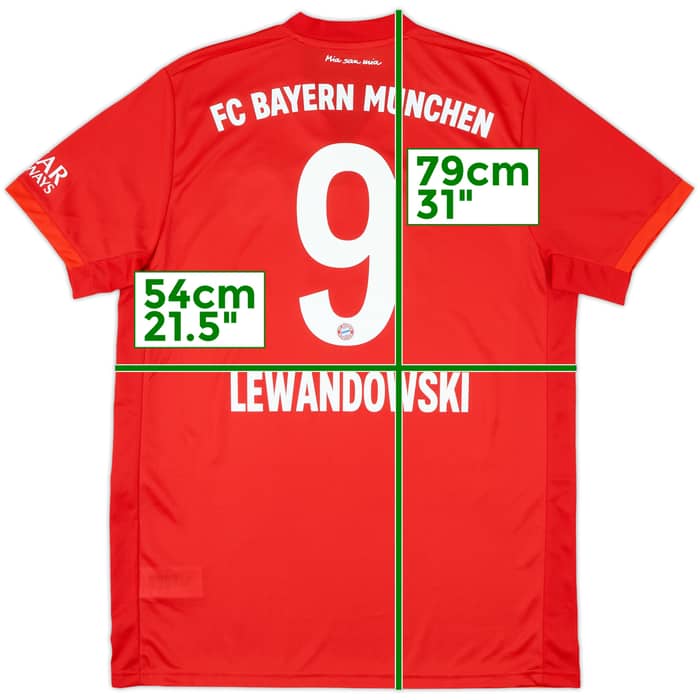 2019-20 Bayern Munich Home Shirt Lewandowski #9 - 10/10 - (L)