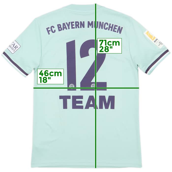 2018-19 Bayern Munich Away Shirt Team #12 - 10/10 - (S)