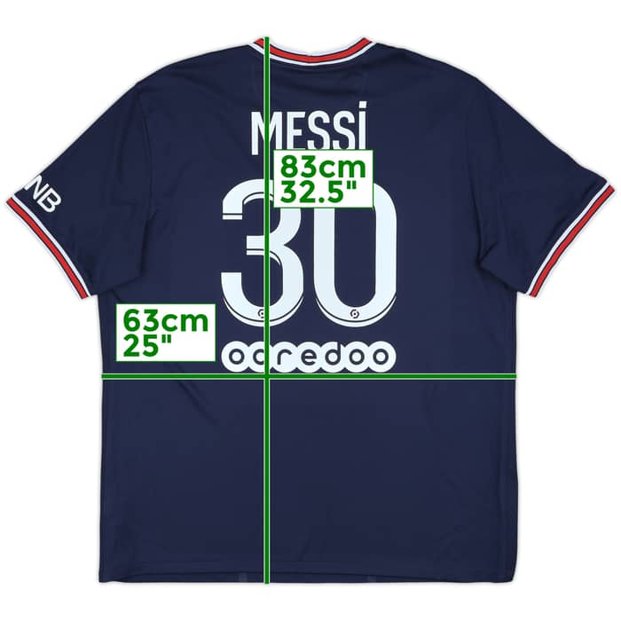 2021-22 Paris Saint-Germain Home Shirt Messi #30 - 9/10 - (XL)