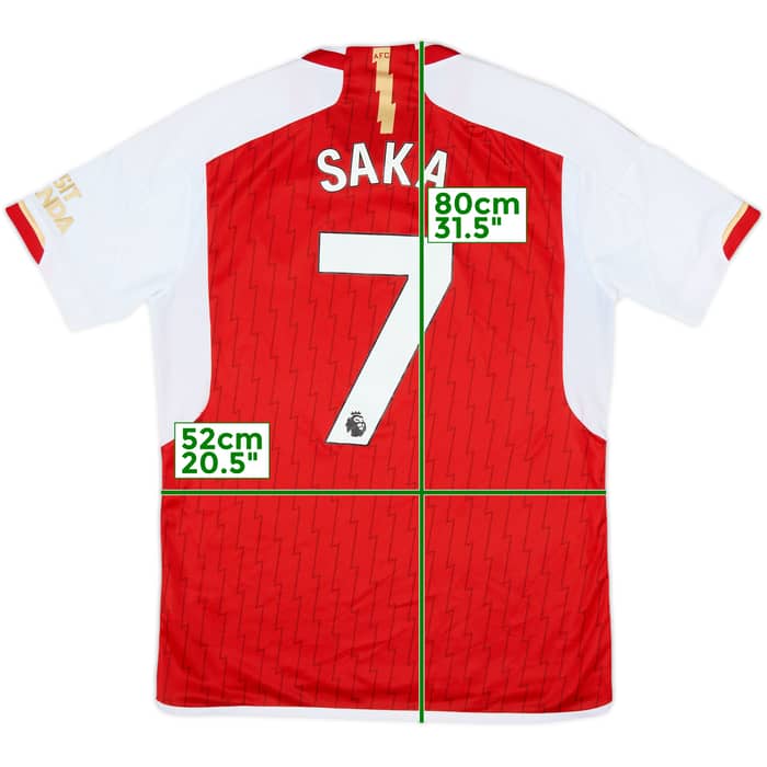 2022-23 Arsenal Home Shirt Saka #7 - 7/10 - (L)