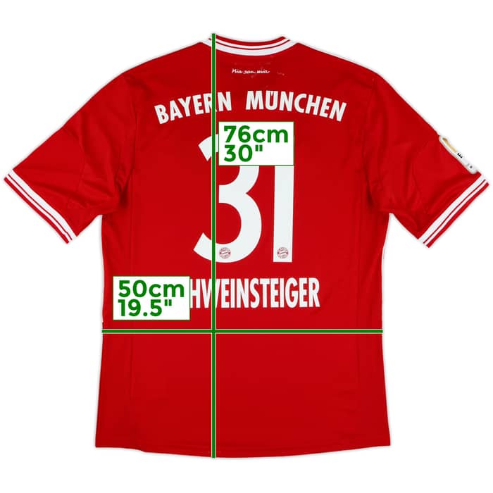 2013-14 Bayern Munich Home Shirt Schweinsteiger #31 - 7/10 - (M)