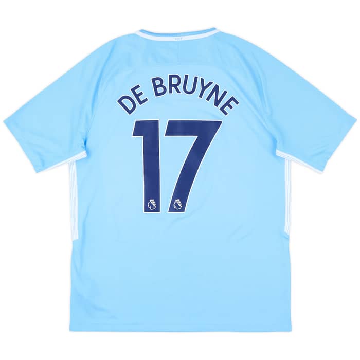 2017-18 Manchester City Home Shirt De Bruyne #17 - 9/10 - (L)