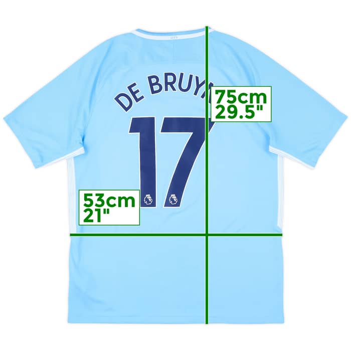 2017-18 Manchester City Home Shirt De Bruyne #17 - 9/10 - (L)