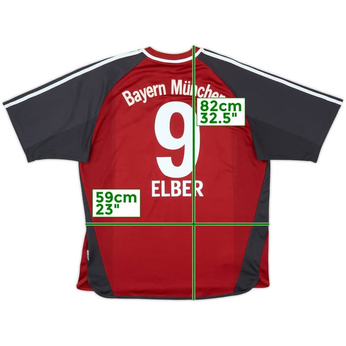 2001-02 Bayern Munich Home Shirt Elber #9 - 10/10 - (XL)